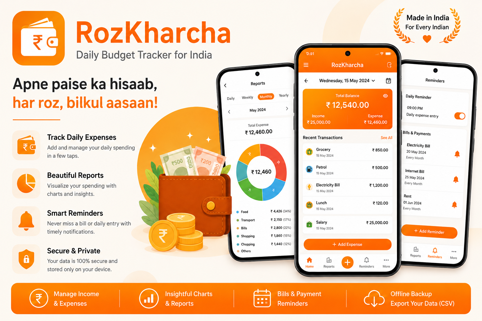 RozKharcha Budget Tracker App
